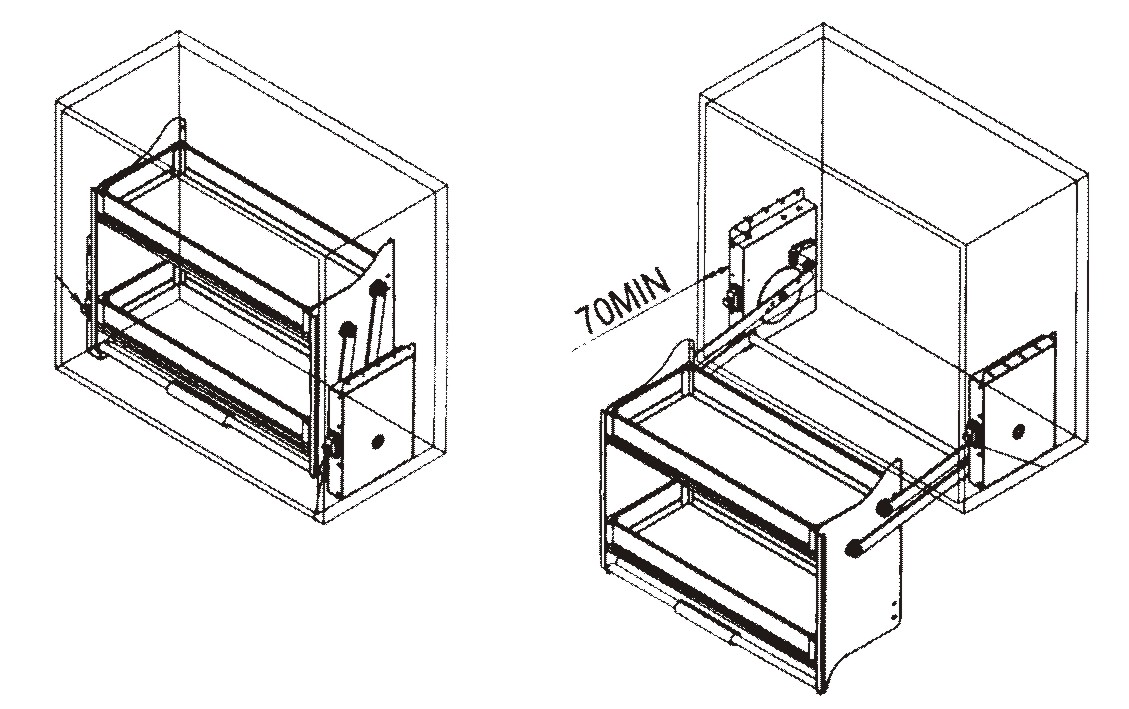 Glass Pull Down (Elevator) - 900mm thumbnail 3